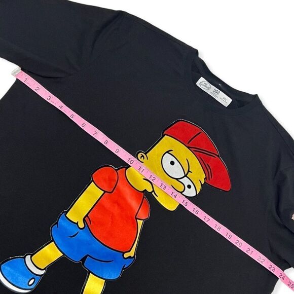 The Simpsons Bart Simpson Felt “LUCKY RED HAT” Short Sleeve Tee - Picture 8 of 12